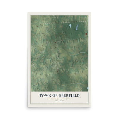 Map of the Town of Deerfield, Dane County, Wisconsin, 12 x 18 inch unframed archival matte print