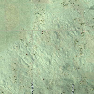Second close-up of the map of the Town of Deerfield, Waushara County, Wisconsin print showing more streets and buildings