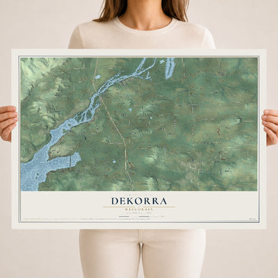Map of Dekorra, Wisconsin, 18 x 24 inch unframed archival matte print