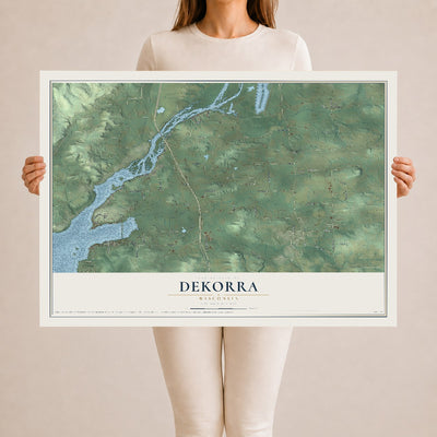 Map of Dekorra, Wisconsin, 24 x 36 inch unframed archival matte print