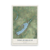 Map of the Town of Delavan, Wisconsin, 12 x 18 inch unframed archival matte print