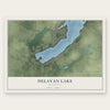 Delavan Lake, Wisconsin map print, the full design