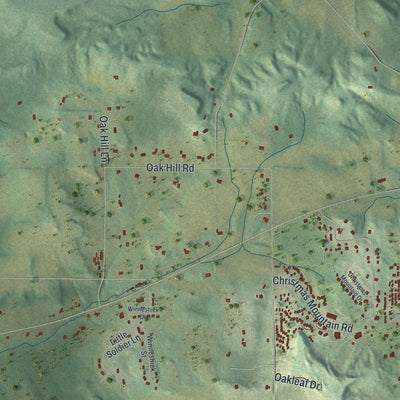 Close-up of the map of Dellona, Wisconsin print showing street and building detail