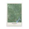 Map of Dewhurst, Wisconsin, 12 x 18 inch unframed archival matte print