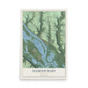 Map of Diamond Bluff, Wisconsin, 12 x 18 inch unframed archival matte print