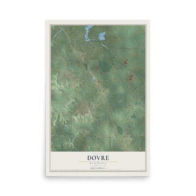 Map of Dovre, Wisconsin, 12 x 18 inch unframed archival matte print