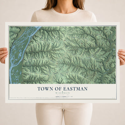 Map of the Town of Eastman, Wisconsin, 18 x 24 inch unframed archival matte print