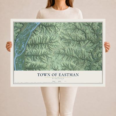 Map of the Town of Eastman, Wisconsin, 24 x 36 inch unframed archival matte print