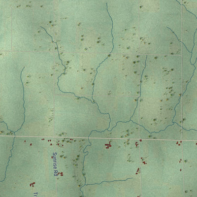 Second close-up of the map of Easton, Marathon County, Wisconsin print showing more streets and buildings