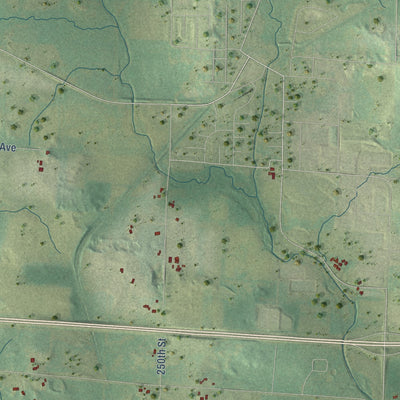 Close-up of the map of Eau Galle, St. Croix County, Wisconsin print showing street and building detail