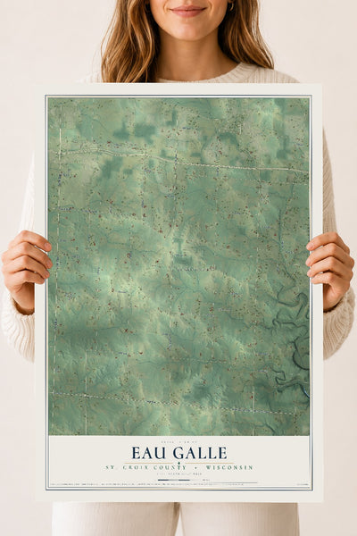 Map of Eau Galle, St. Croix County, Wisconsin, 18 x 24 inch unframed archival matte print