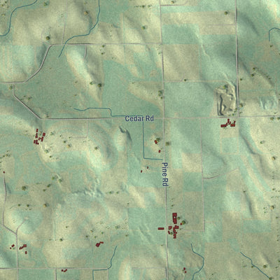 Second close-up of the map of the Town of Eden, Fond du Lac County, Wisconsin print showing more streets and buildings