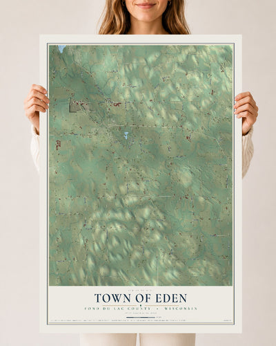 Map of the Town of Eden, Fond du Lac County, Wisconsin, 24 x 36 inch unframed archival matte print