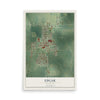 Map of Edgar, Wisconsin, 12 x 18 inch unframed archival matte print