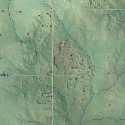 Second close-up of the map of Emmet, Marathon County, Wisconsin print showing more streets and buildings