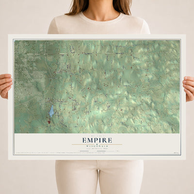 Map of Empire, Wisconsin, 18 x 24 inch unframed archival matte print