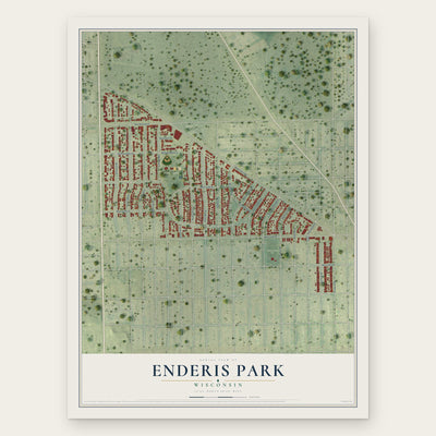 Enderis Park, Wisconsin map print, the full design
