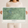 Map of Estella, Wisconsin, 12 x 18 inch unframed archival matte print