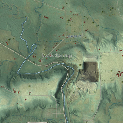 Second close-up of the map of Excelsior, Wisconsin print showing more streets and buildings