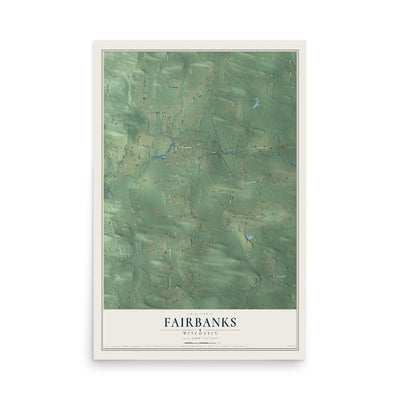 Map of Fairbanks, Wisconsin, 12 x 18 inch unframed archival matte print