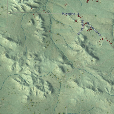 Close-up of the map of the Town of Fairchild, Wisconsin print showing street and building detail