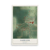 Map of Fairwater, Wisconsin, 12 x 18 inch unframed archival matte print