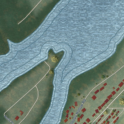 Close-up of the map of Fall River, Wisconsin print showing street and building detail