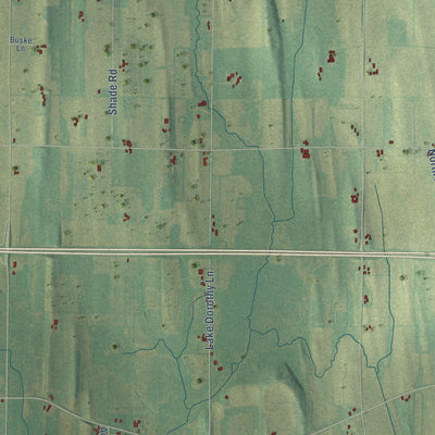 Second close-up of the map of Farmington, Jefferson County, Wisconsin print showing more streets and buildings