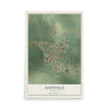 Map of Footville, Wisconsin, 12 x 18 inch unframed archival matte print