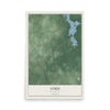 Map of Ford, Wisconsin, 12 x 18 inch unframed archival matte print