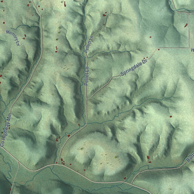 Second close-up of the map of Forest, Richland County, Wisconsin print showing more streets and buildings