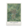 Map of Fort Atkinson, Wisconsin, 12 x 18 inch unframed archival matte print