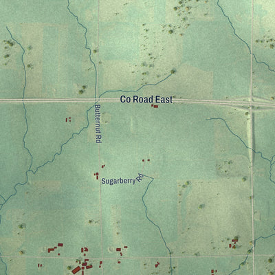 Close-up of the map of Frankfort, Marathon County, Wisconsin print showing street and building detail