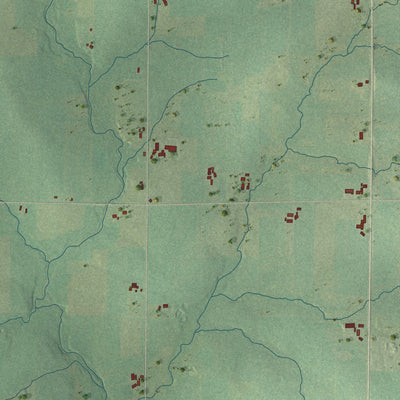 Second close-up of the map of Frankfort, Marathon County, Wisconsin print showing more streets and buildings