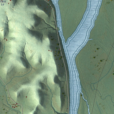 Close-up of the map of Frankfort, Pepin County, Wisconsin print showing street and building detail