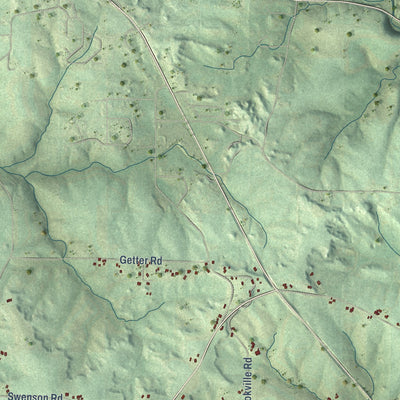 Close-up of the map of Franklin, Vernon County, Wisconsin print showing street and building detail