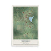 Map of Frederic, Wisconsin, 12 x 18 inch unframed archival matte print
