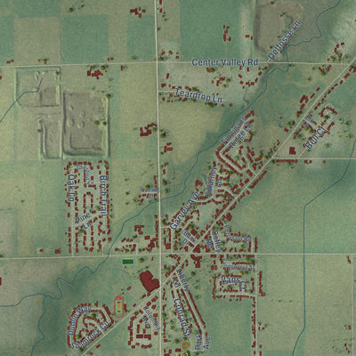 Close-up of the map of Freedom, Outagamie County, Wisconsin print showing street and building detail
