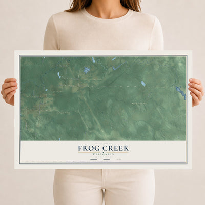 Map of Frog Creek, Wisconsin, 12 x 18 inch unframed archival matte print