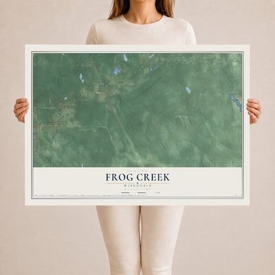 Map of Frog Creek, Wisconsin, 24 x 36 inch unframed archival matte print