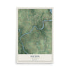 Map of Fulton, Wisconsin, 12 x 18 inch unframed archival matte print