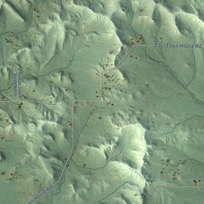 Second close-up of the map of Garden Valley, Wisconsin print showing more streets and buildings