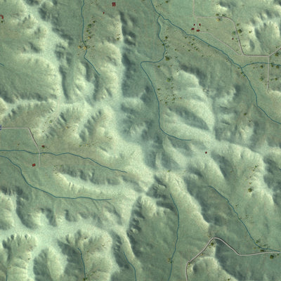 Second close-up of the map of Garfield, Jackson County, Wisconsin print showing more streets and buildings