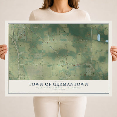 Map of the Town of Germantown, Washington County, Wisconsin, 18 x 24 inch unframed archival matte print