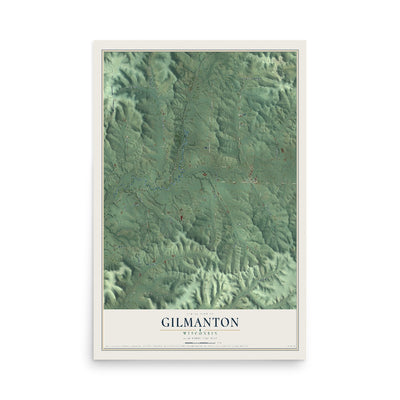 Map of Gilmanton, Wisconsin, 12 x 18 inch unframed archival matte print