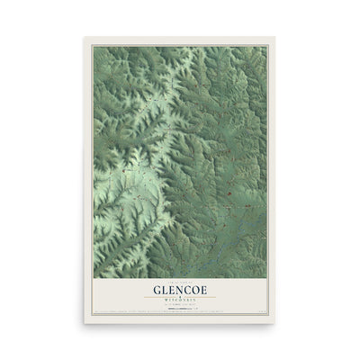 Map of Glencoe, Wisconsin, 12 x 18 inch unframed archival matte print