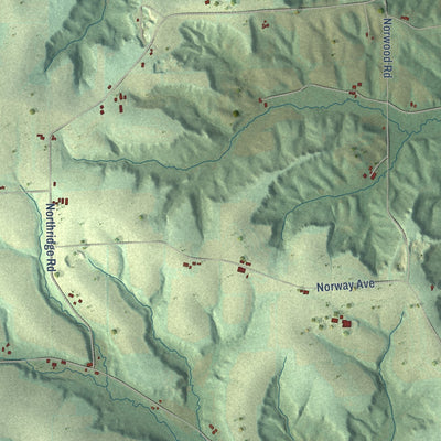 Close-up of the map of Glendale, Monroe County, Wisconsin print showing street and building detail