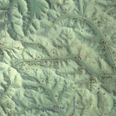 Close-up of the map of Grant, Monroe County, Wisconsin print showing street and building detail