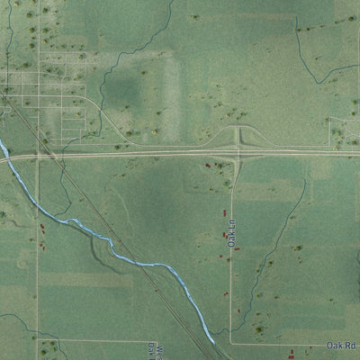 Second close-up of the map of Green Grove, Wisconsin print showing more streets and buildings