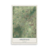 Map of Greenville, Wisconsin, 12 x 18 inch unframed archival matte print